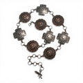 ANGEL RANCH LADIES CHAIN BELT 2" - 2 1/4" ENGRAVED CONCHOS MULTICOLOR
