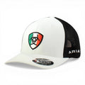 ARIAT MENS SNAP BACK FLEXFIT 110 MEXICAN SHIELD WHITE