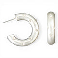 BLAZIN ROXX LADIES EARRINGS SMALL CRYSTAL HOOPS SILVER