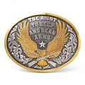 NOCONA MENS OVAL BEAR ARMS BUCKLE