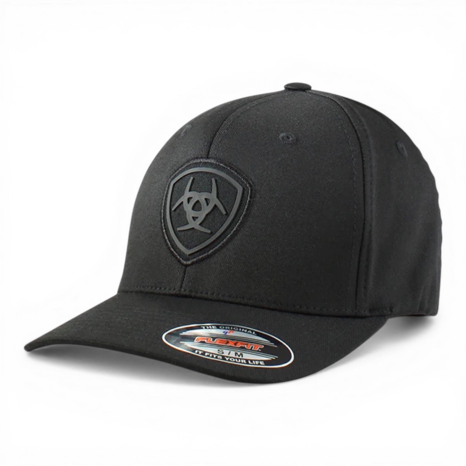 ARIAT MENS FLEXFIT CAP LOGO BLACK