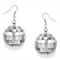 BLAZIN ROXX LADIES EARRINGS DISCO BALLS SILVER