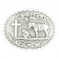 NOCONA MENS OVAL COWBOY PRAYER BUCKLE