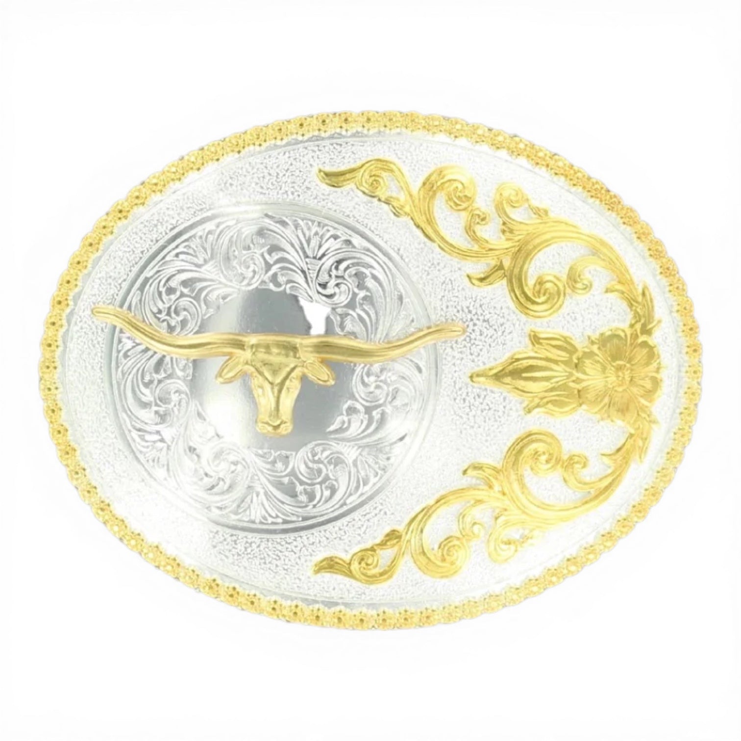 NOCONA MENS OVAL FLORAL EMBOSSED BUCKLE