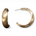 BLAZIN ROXX EARRINGS CRYSTAL HOOPS GOLD