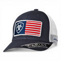 ARIAT MENS RFIT USA FLAG PATCH NVY