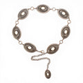 ARIAT LADIES BELT OVAL CONCHO CHAIN COPPER