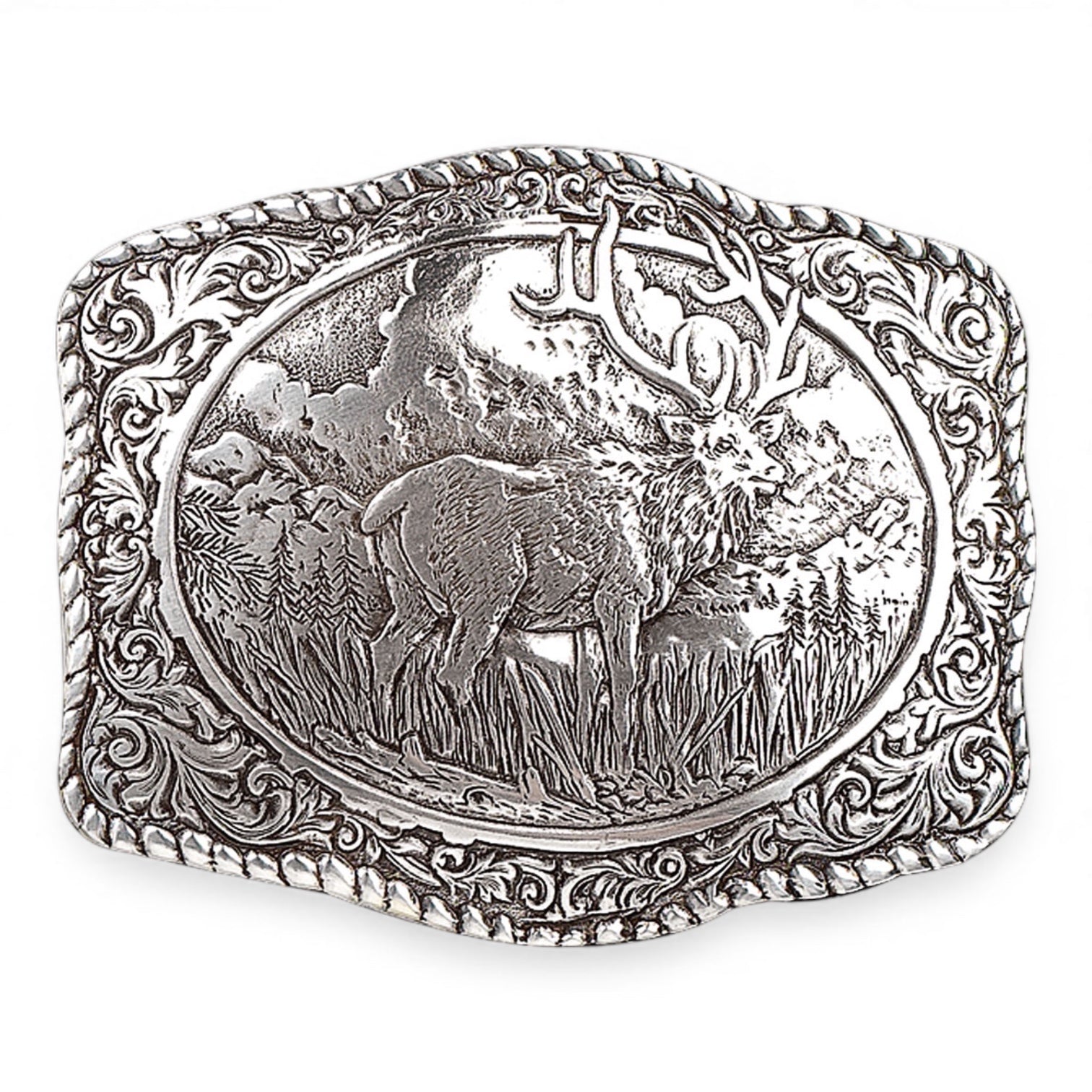 CRUMRINE VINTAGE ELK BUCKLE 38042