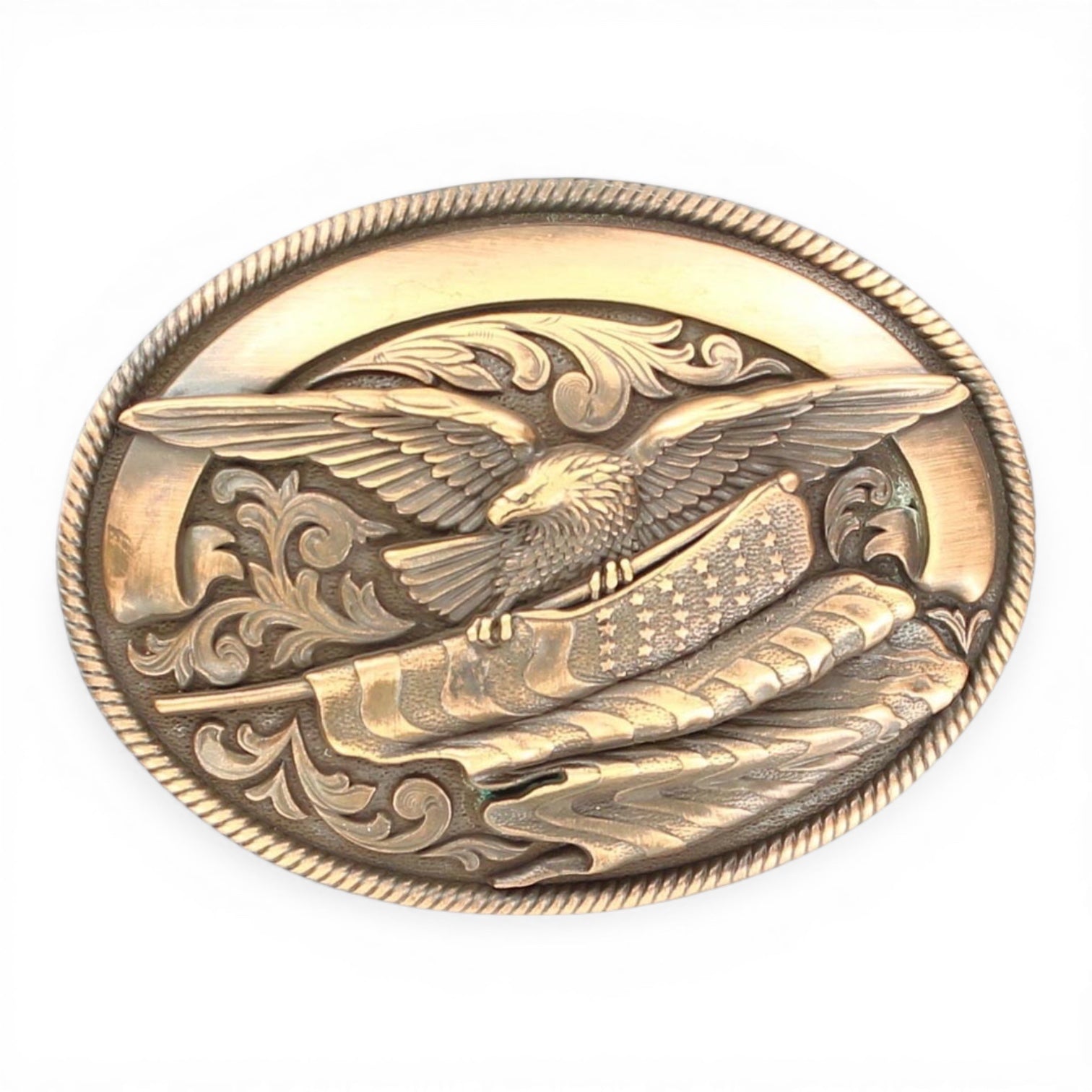 NOCONA MENS BUCKLE AMERICAN EAGLE BRONZE