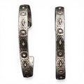 SILVER STRIKE EARRINGS AZTEC ENGRAVED HOOP