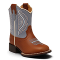 ARIAT SHELBY STYLE LIL’ STOMPERS TODDLER BOOTS LIGHT BLUE TAN