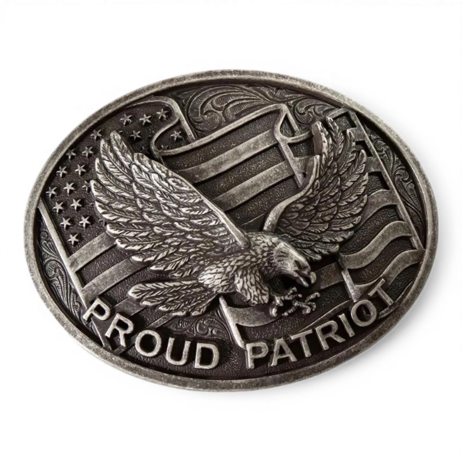 NOCONA MENS BUCKLE OVAL PROUD PATRIOT