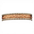 SILVER STRIKE MENS BRACELET CUFF BARBWIRE SILVER COPPER