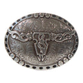 NOCONA MENS OVAL FLORAL SKULL BUCKLE