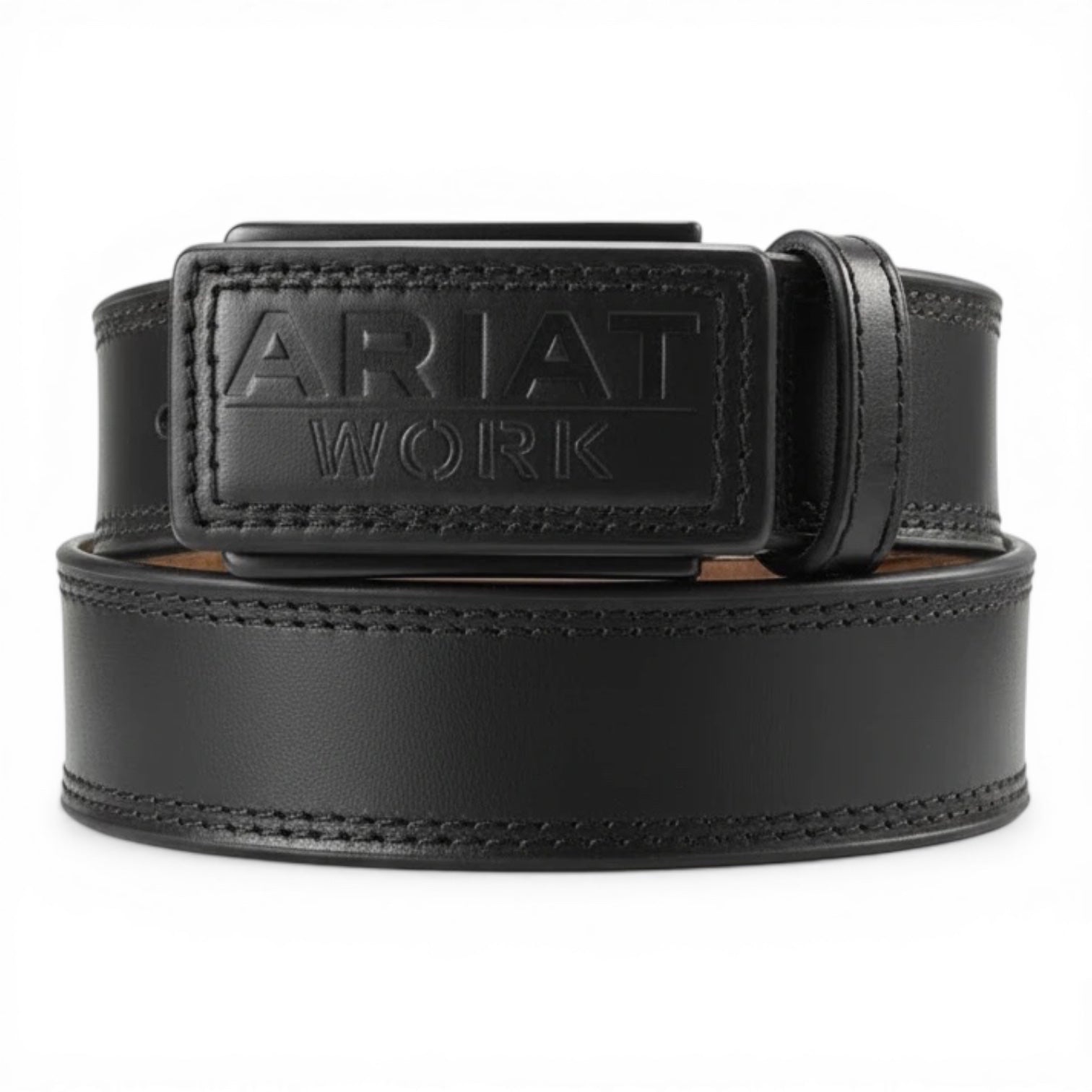 ARIAT MENS WORK BELT 1 1/2" SCRATCHLESS LEATHER BLACK