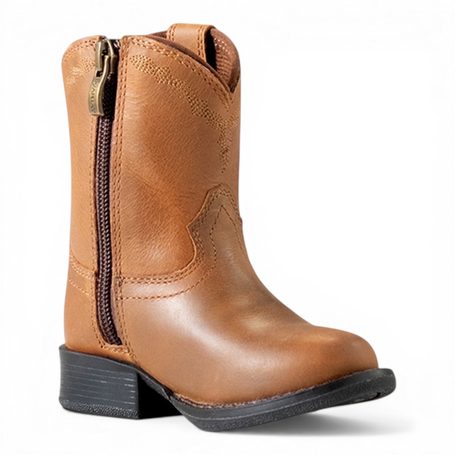 ARIAT ROPER STYLE LIL’ STOMPERS TODDLER BOOTS MEDIUM BROWN