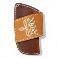ARIAT KNIFE SHEATH BOOT STITCH EMBROIDERY BROWN