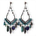 BLAZIN ROXX CHANDELIER EARRINGS MULTI COLORED