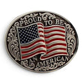 NOCONA YOUTH OVAL SMOOTH EDGE USA FLAG