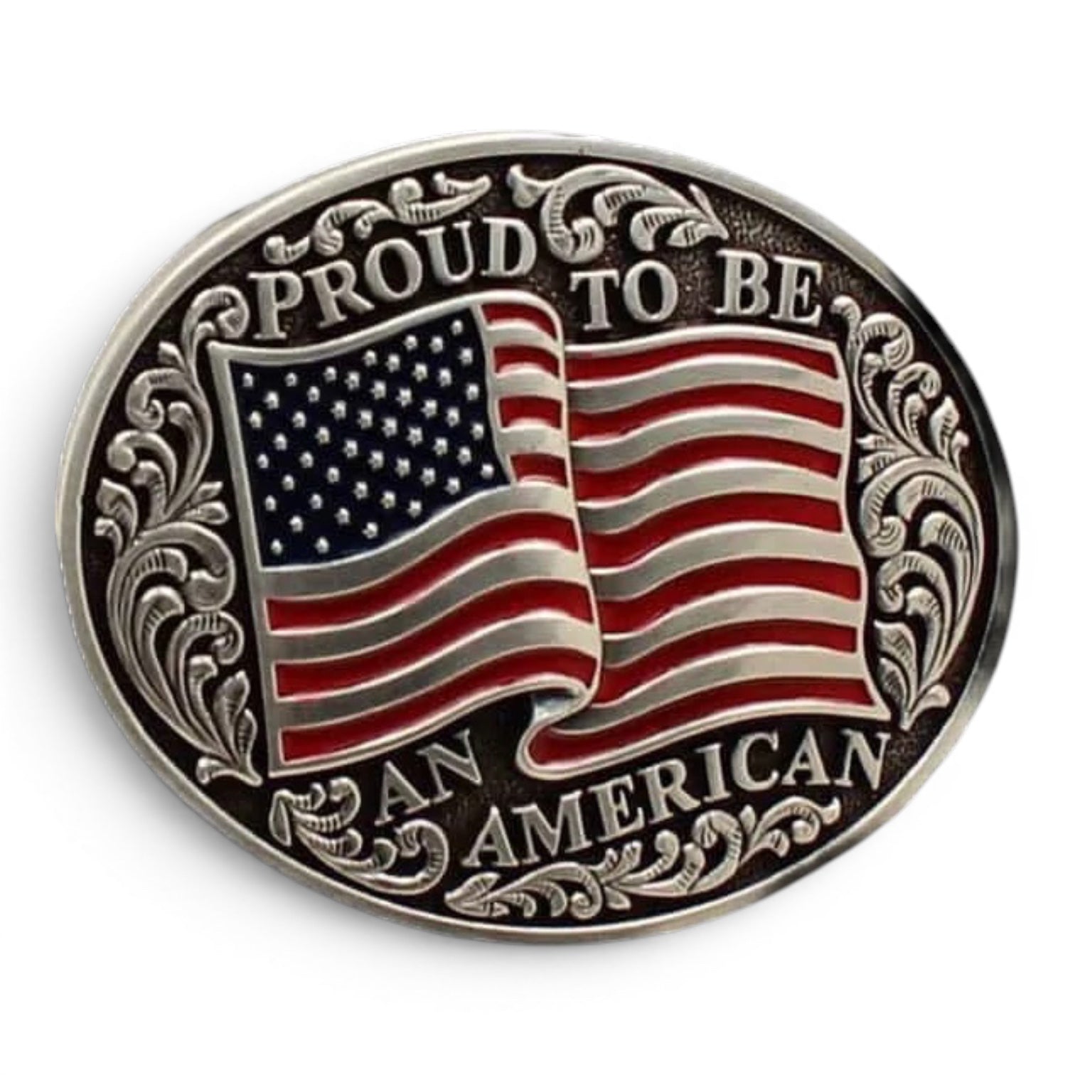 NOCONA YOUTH OVAL SMOOTH EDGE USA FLAG