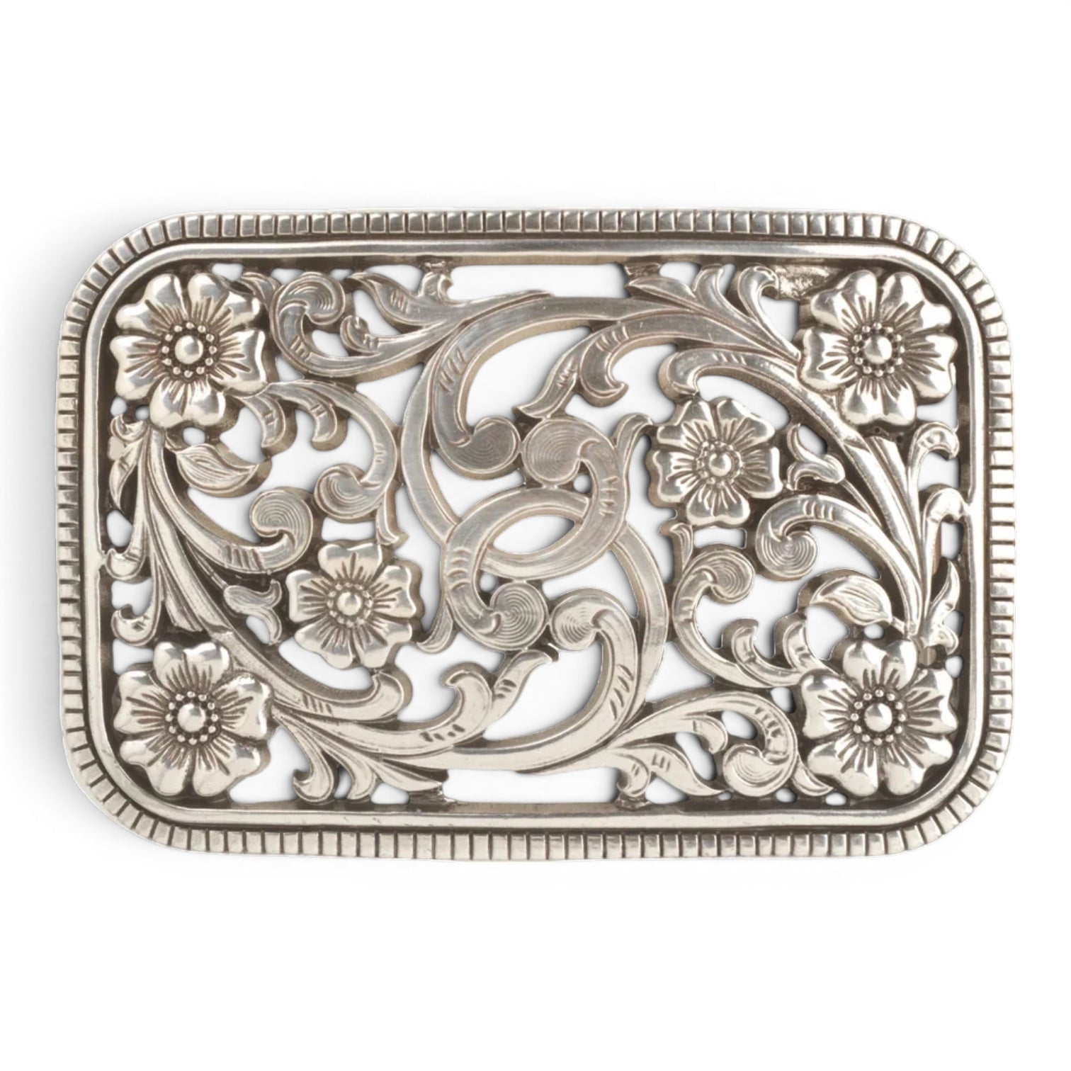 BLAZIN ROXX LADIES RECTANGLE BUCKLE FLORAL FILIGREE