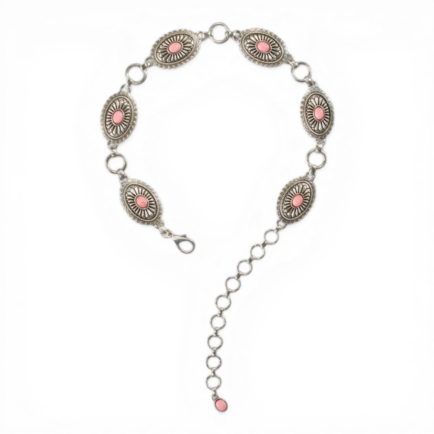 ARIAT YOUTH GIRL OVAL CONCHO CHAIN PINK