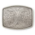 RECTANGLE TWISTED FLORAL BUCKLE