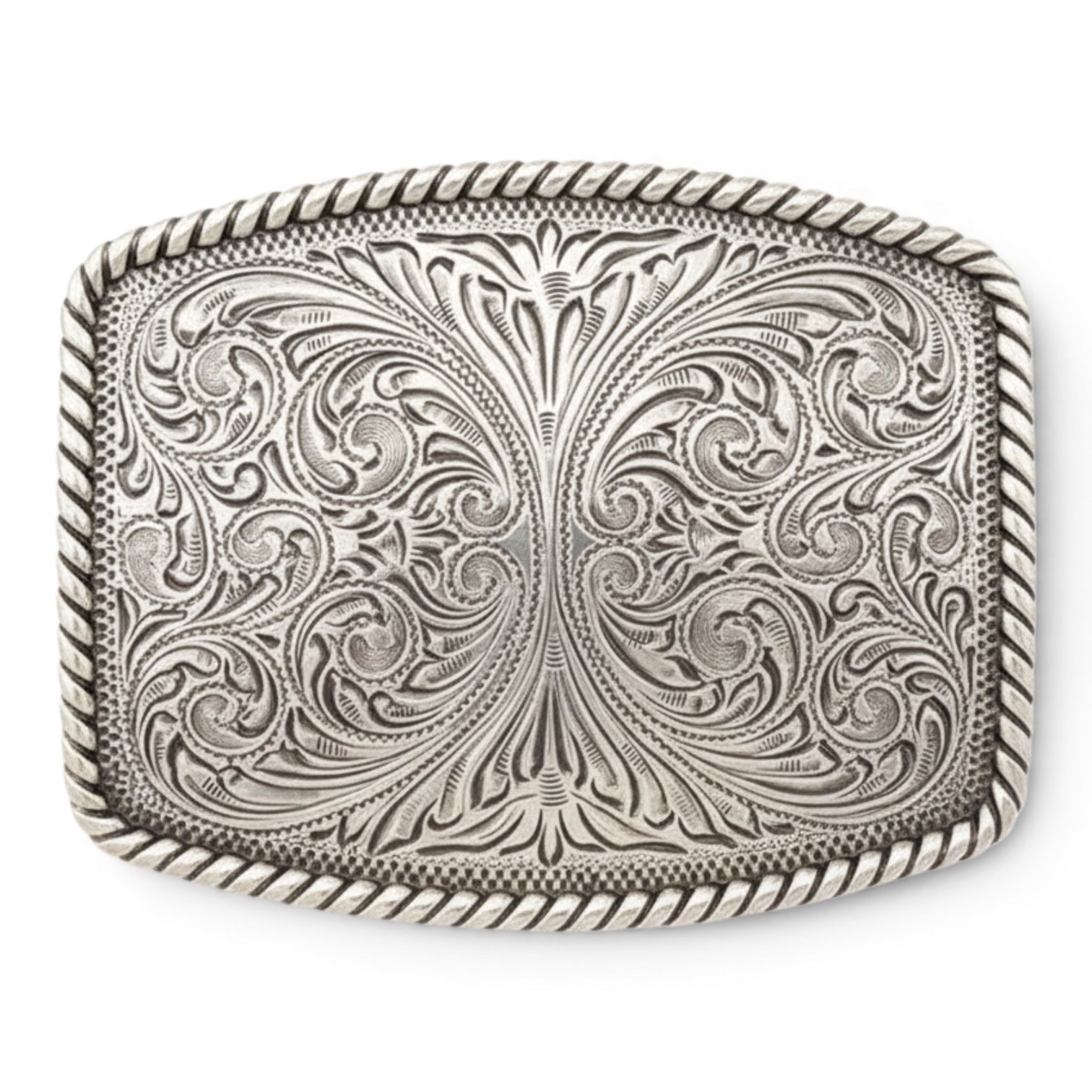 RECTANGLE TWISTED FLORAL BUCKLE