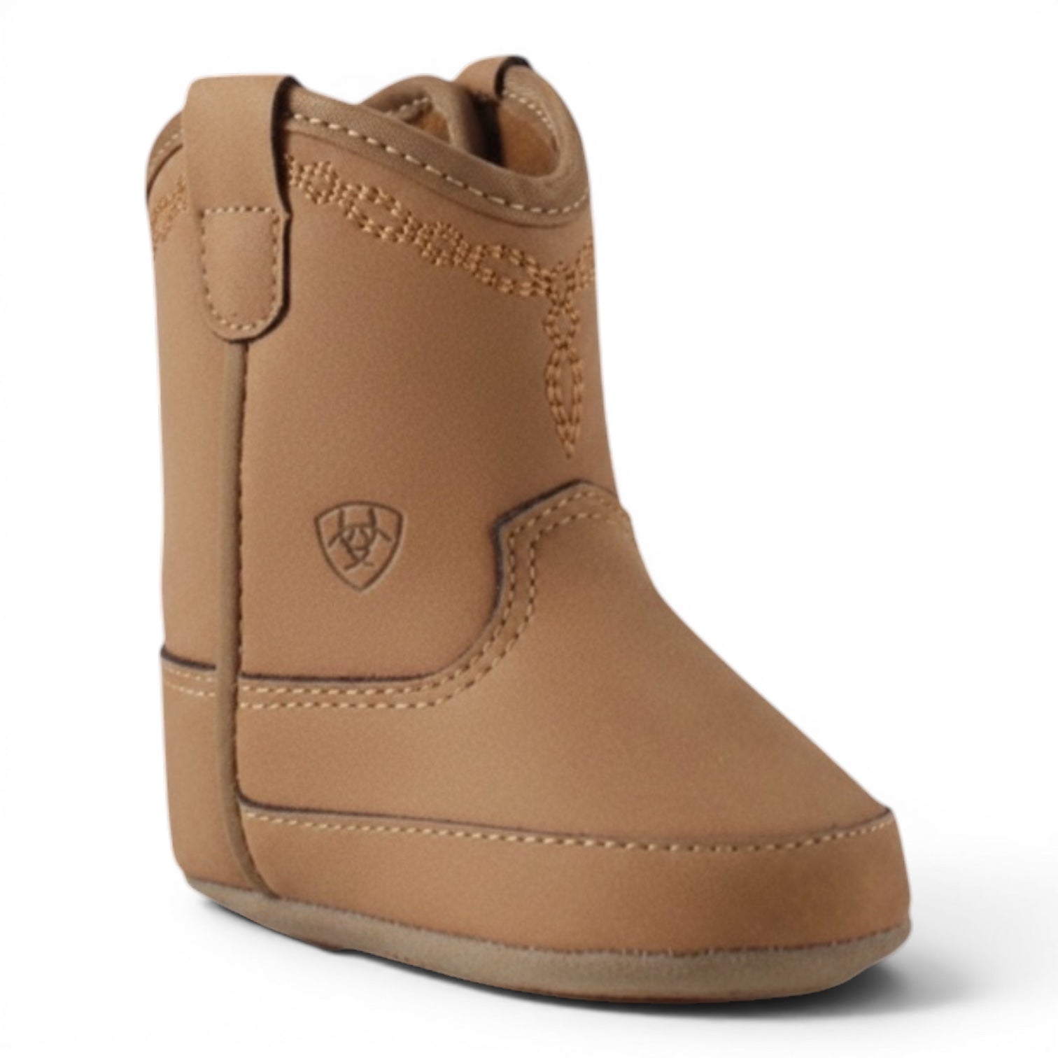 ARIAT HERITAGE ROPER STYLE LIL’ STOMPERS INFANT BOOTS LIGHT BROWN