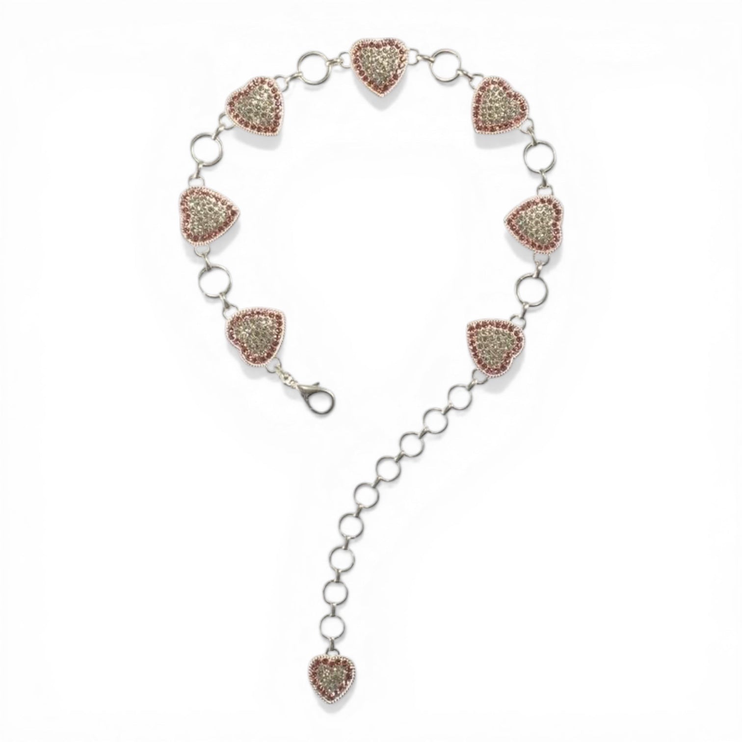 NOCONA GIRLS CHAIN BELT HEART CONCHOS PINK