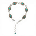 ARIAT YOUTH GIRL OVAL CONCHO CHAIN BELT TURQUOISE