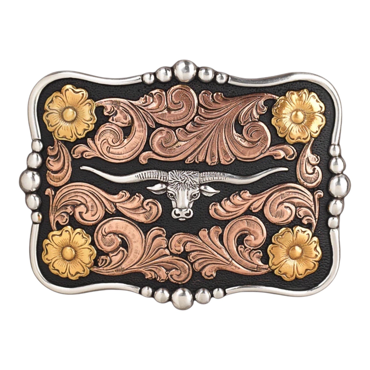 NOCONA MENS RECTANGLE BUCKLE LONGHORN