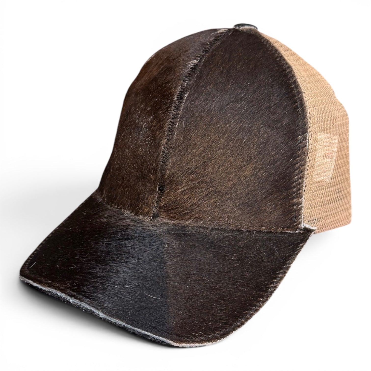 Cowhide Hair-On Trucker Cap