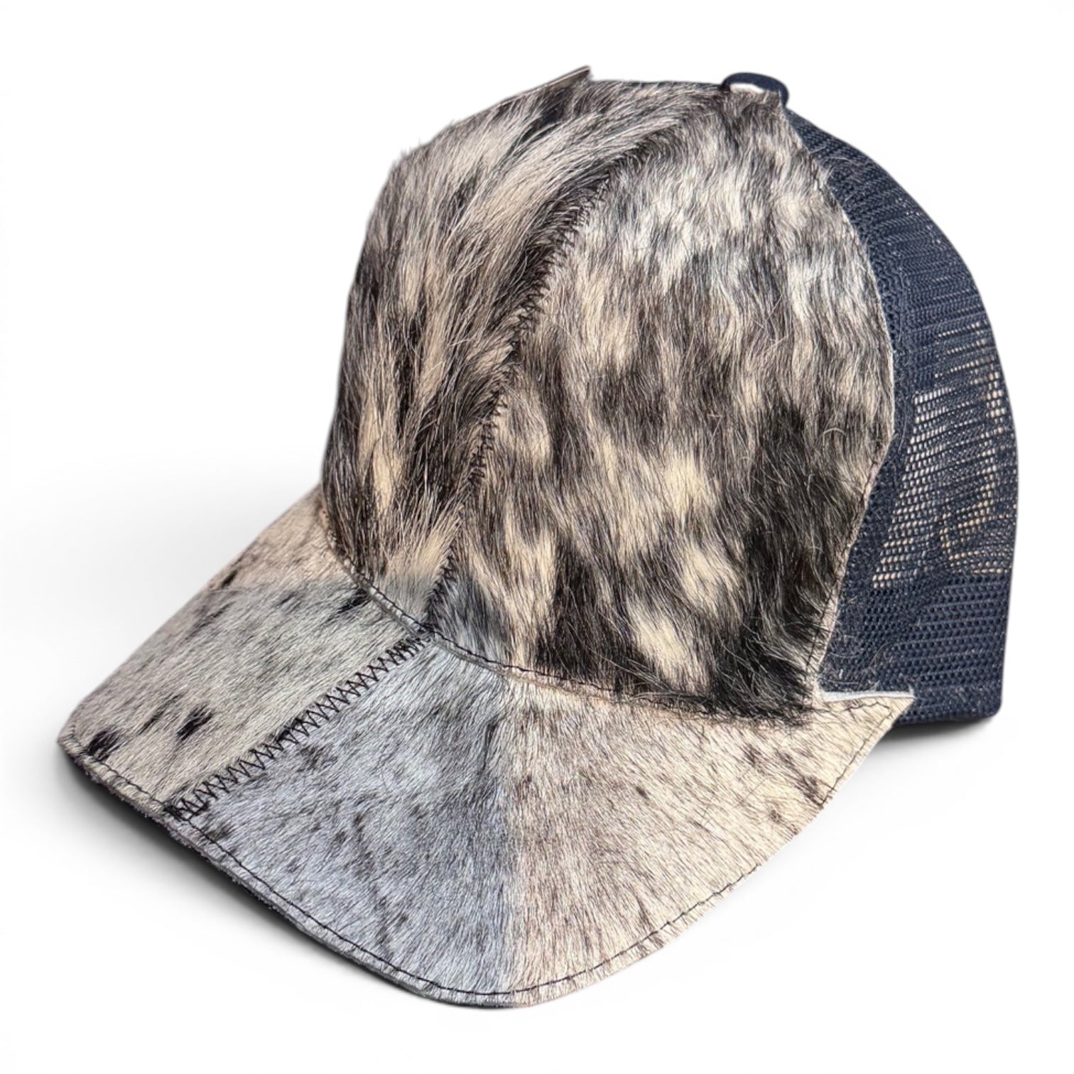 Cowhide Hair-On Trucker Cap