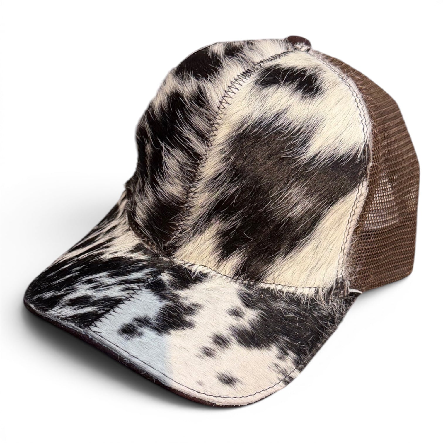 Cowhide Hair-On Trucker Cap