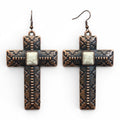 WESTERN AZTEC CROSS EARRINGS
