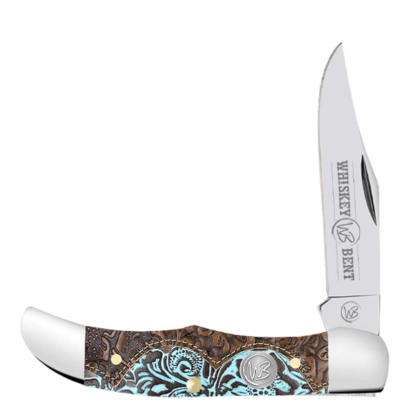 WHISKEY RANCH TOOLED COUNTRY MINI HUNTER KNIVES