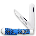 WHISKEY BENT BLUE BURST TRAPPER BULLCUTTER KNIVES