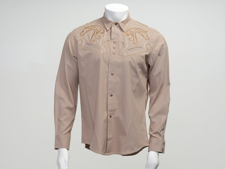 Men's Western Shirt | HORSE - Beige