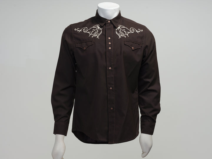 Men's Western Shirt | GARIGOL - Brown/Beige