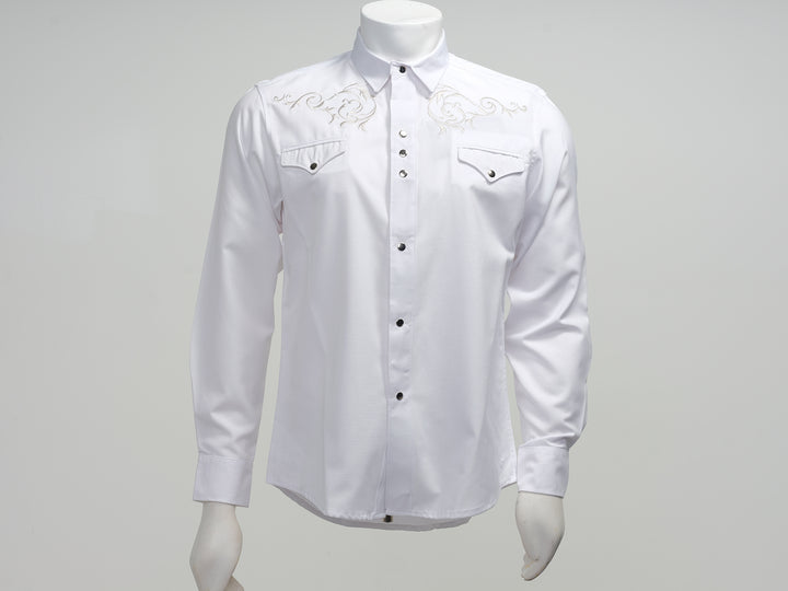 Men's Western Shirt | GARIGOL - White