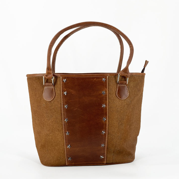 Cowhide Stars Tote Bag